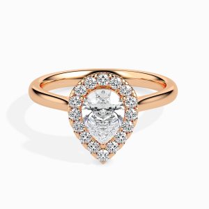 Pear Solitaire Ring